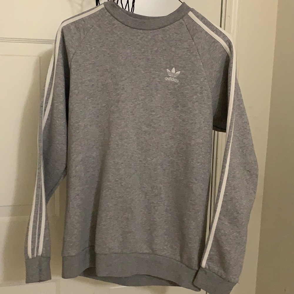 Adidas Originals adicolor three stripe sweatshirt Gray